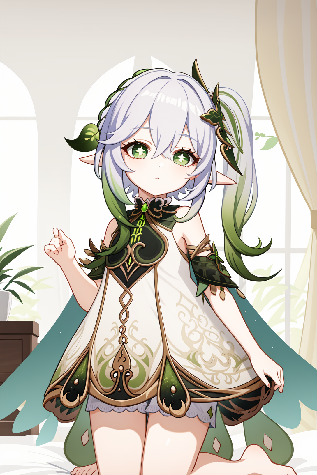 27698-2476125542-_lora_纳西妲2-000009_1_,a girl named nahida,nahida,pointy ears,bangs,1girl,white hair,hair ornament,gradient hair,symbol-shaped pup.png